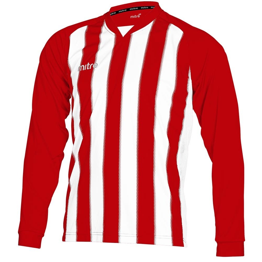 Mitre Kids Optimize Football Match Day Shirt - Scarlet/White, X-Small