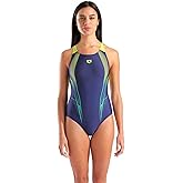 Arena Womens Arena Feel Women's Blast V Back Swimsuit One Piece Ladies Stylish Bathing Suit