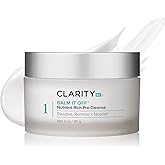 ClarityRx Balm It Off Facial Cleanser, Natural Plant-Based Pre-Cleanser for All Skin Types, Gently Dissolves Makeup, Dirt & Excess Oil (3 oz)