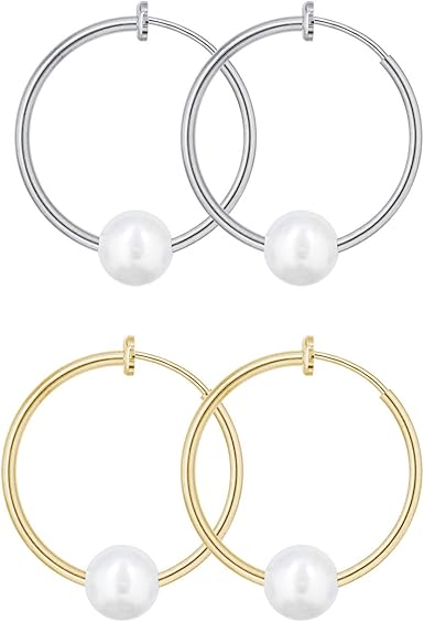 non pierced spring hoop earrings
