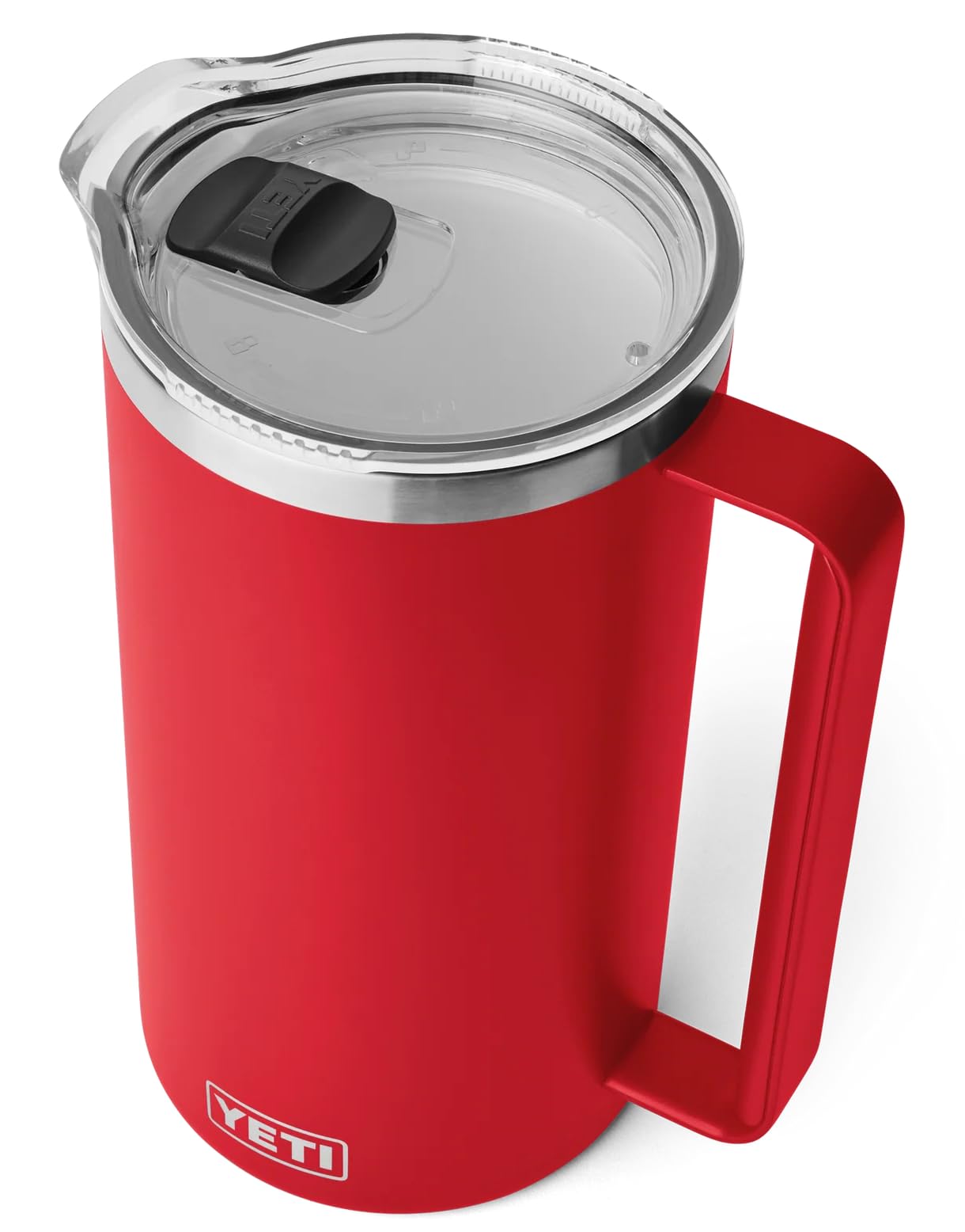 YETI Rambler Pitcher, Vacuum Insulated, Stainless Steel with MagSlider Lid, Rescue Red, 34 oz (1005 ml)