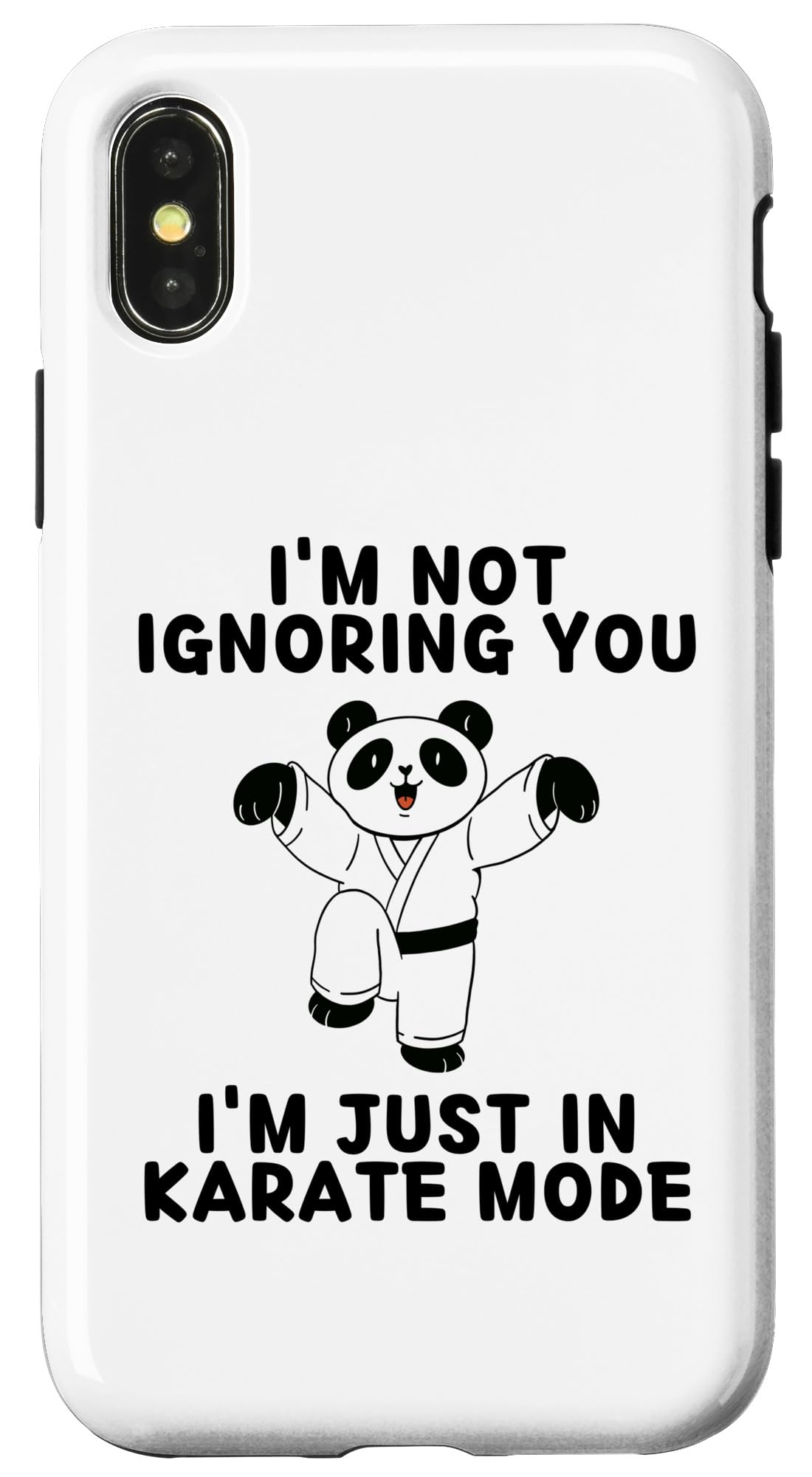 iPhone X/XS Retro Panda I'm Not Ignoring You I'm Just In Karate Mode Case
