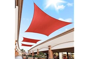 Royal Shade 8' x 10' Red Rectangle Sun Shade Sail Canopy Outdoor Patio Fabric Screen Awning RTAPR0810 - UPF50+ 98% UV Blockage, Heavy Duty, Water & Air Permeable (We Make Custom Size)