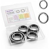 Hpgoxkd Gold Carabiner Clip,Metal Oval Carabiner Gold,Purse Clip & Alloy Round O Ring Clip for Keys, Bag, Buckle,Handbag, Crafts,Purse Strap Extender for Bags