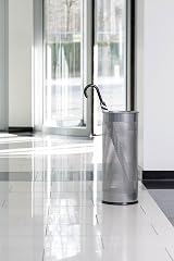 Durable Umbrella Stand Silver Stainless Steel 28.5 Litre Capacity Perforated view 3