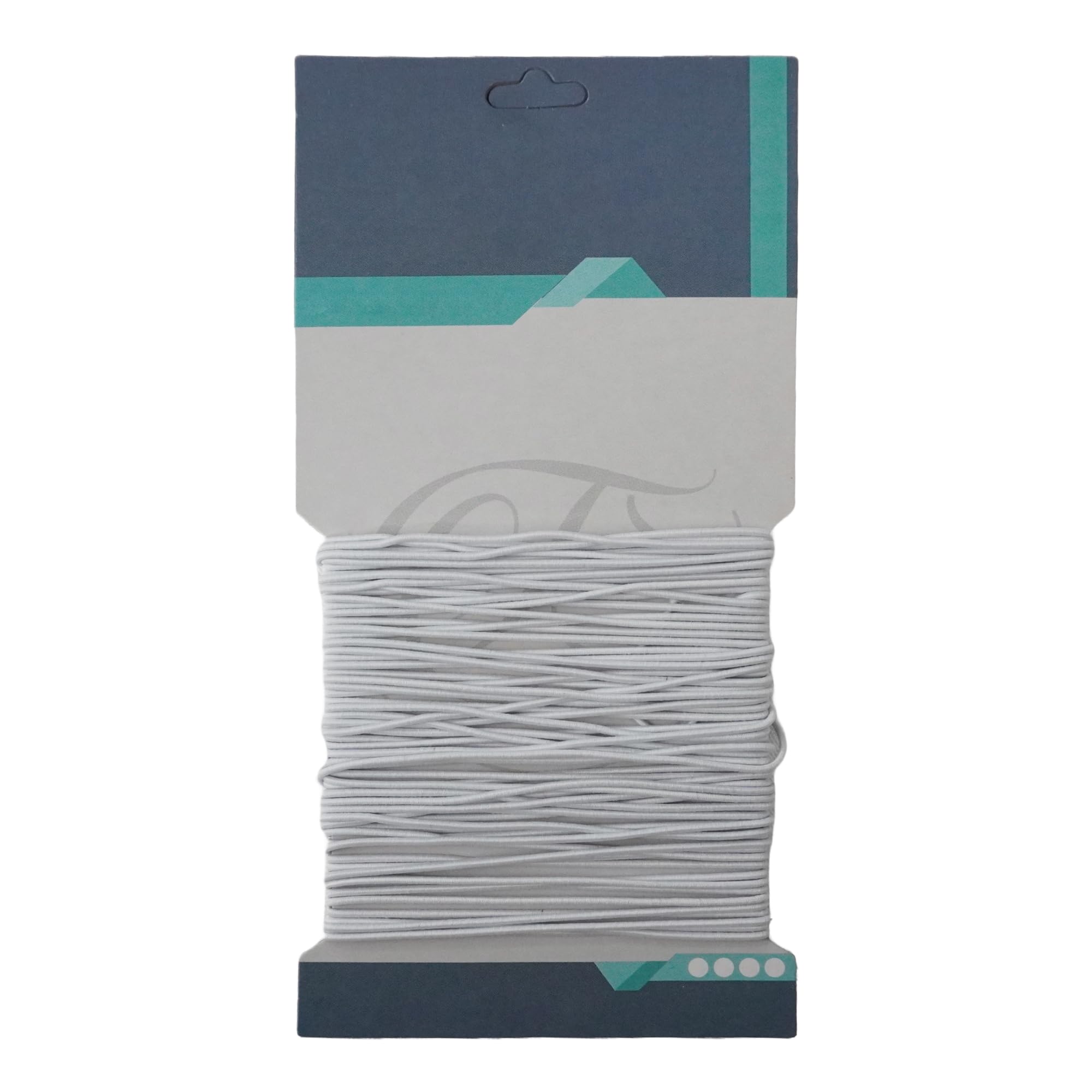 Trimming Shop 2mm Elastic Cord, Thread Beading String, Round Hat Elastic Stretchy String Rope for DIY Craft Projects, Sewing Accessories, Jewellery Stringing, White, 5 Metres