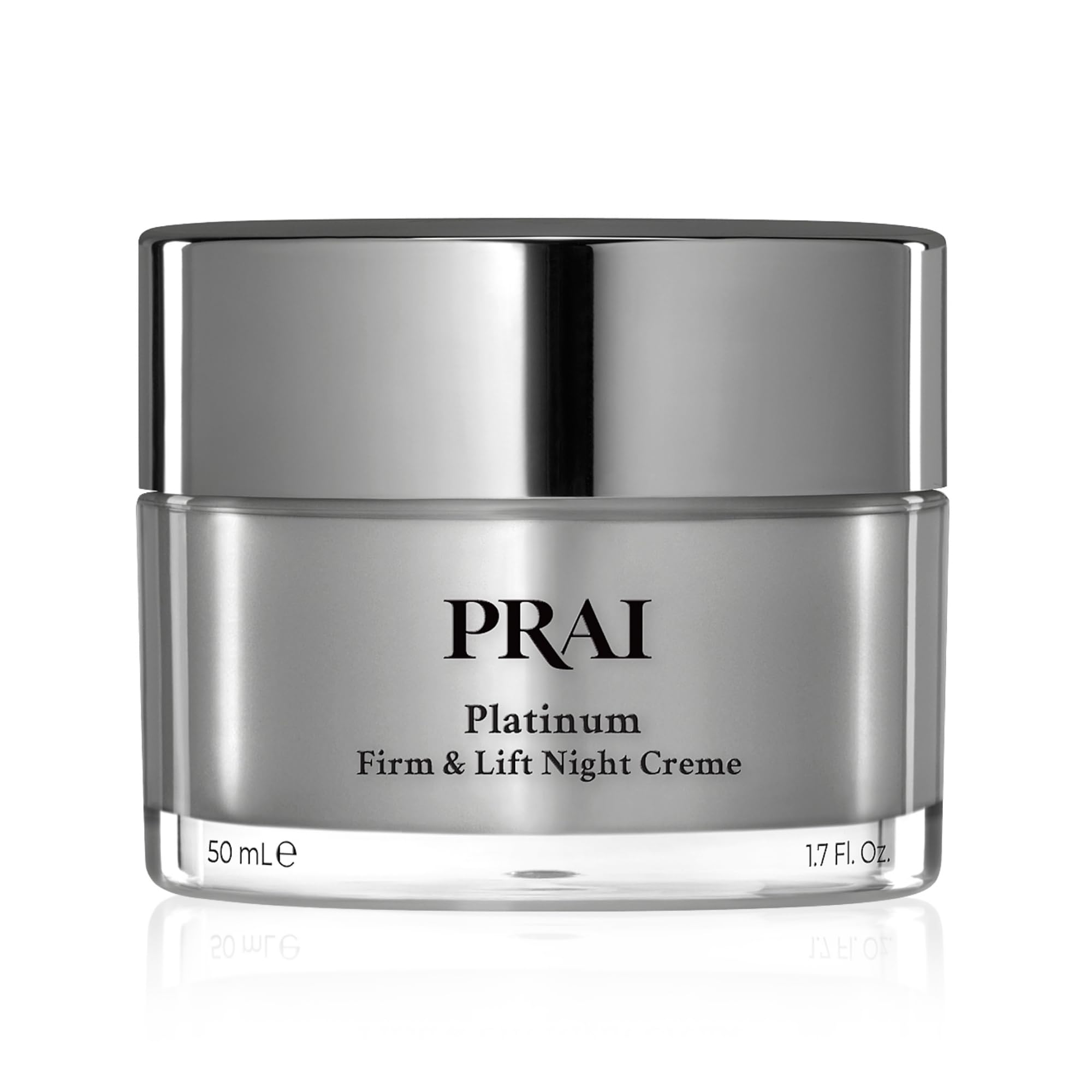 PRAI Platinum Firm & Lift Night Creme 50ml - Nourishing & Hydrating Overnight Moisturiser With Platinum, Shea Butter, Vitamin A - Plumps, Firms, Brightens - Reduces Appearance Of Wrinkles & Fine Lines