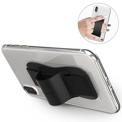 Sinjimoru Fingerhalter Handy. Bequeme Smartphone Fingerhalterung, die auch als Stabiler Handy Ständer verwendet Werden kann. 