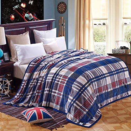 HHYWS Stylish Soft Warm bed throw sofa Throw Blanket Cloud stingrays lint-free warm blue maple,150x200cm