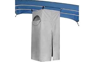 Tuszom 600D Privacy Tent for Boat, Heavy Duty Hanging Changing Room for Bimini Top with Storage Bag, Portable Privacy Station for Pontoons (Gray, 27" W x 30" D x 72" -84" H)