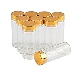 12units Empty Mini Jars Glass Bottle with Aluminium