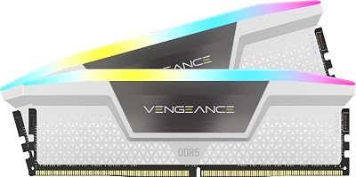 Corsair Vengeance RGB DDR5 RAM 32GB 6000MHz CL36 Intel XMP iCUE White