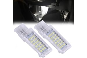 csslyzl LED Footwell Under Door Glove Box Interior Trunk Lights Compatible with VW Golf MK7 GTI Jetta MK5 MK6, OEM Replacement Error Free - 2PCS (White)