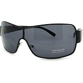 SA106 Mens Oversized Rectangular Shield Designer Fashion Warp Sunglasses