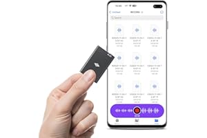 64GB Magnetic Voice Recorder - Lymorvex Voice Activated Recorder AI-Intelligent Noise Reduction, 4800 Hours Recording Device & USB-C Audio Recorder for Lectures, Meetings, Interviews