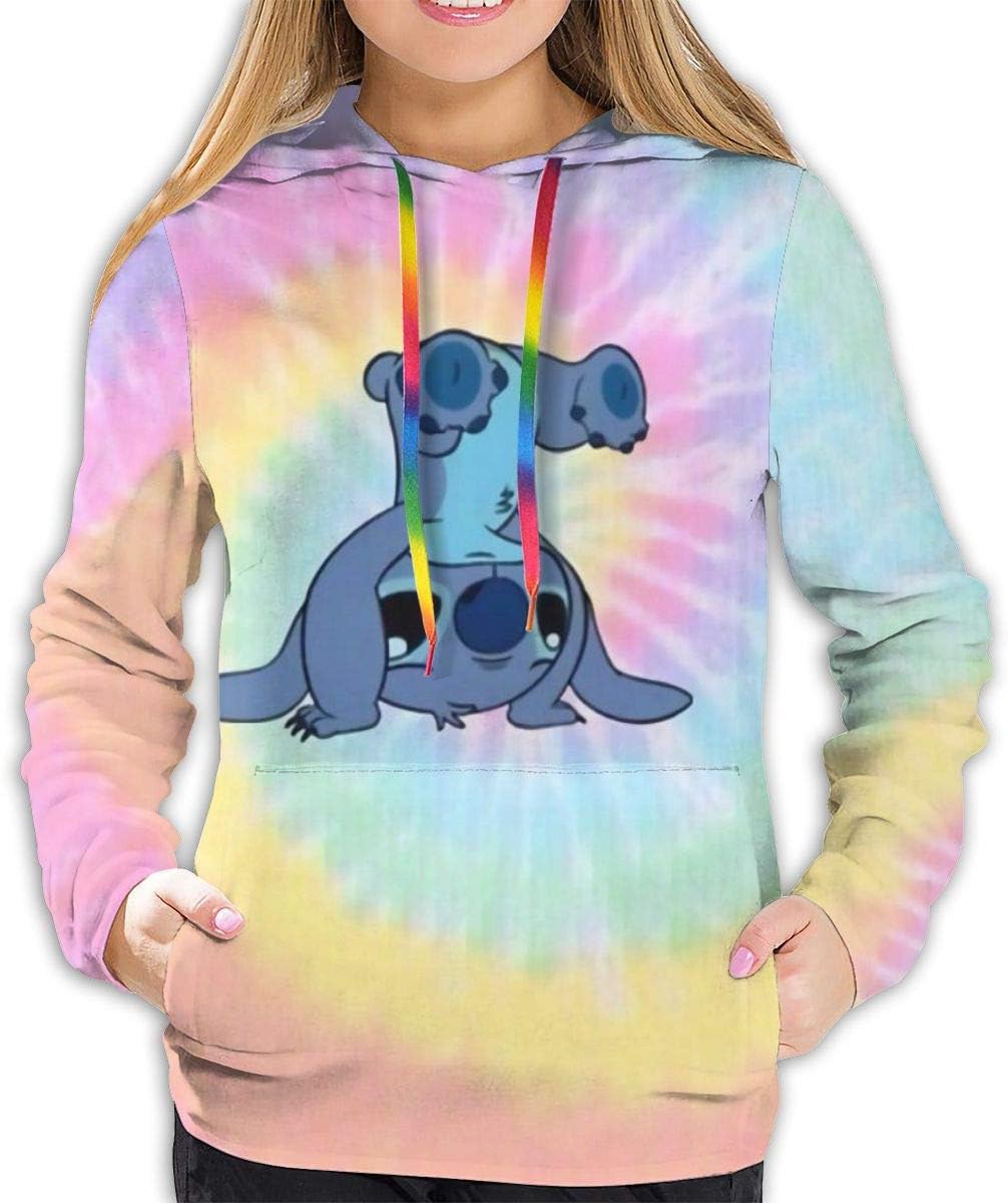 Eleebala Lilo & Stitch Rainbow Women‘s Pullover Hoodies Hooded