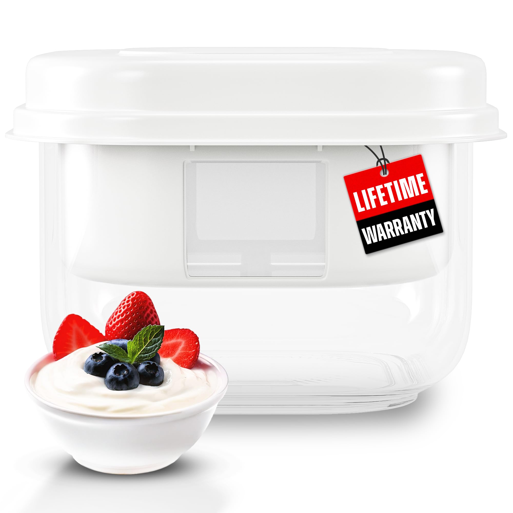Photo 1 of Ultimate Greek Yogurt Strainer - Make Delicious Homemade Yogurt with MORE PROTEIN AND LESS SUGAR - Fine Mesh Nylon Greek Yogurt Maker - 100% BPA Free & Dishwasher Safe with Large 2.3 Quart Capacity