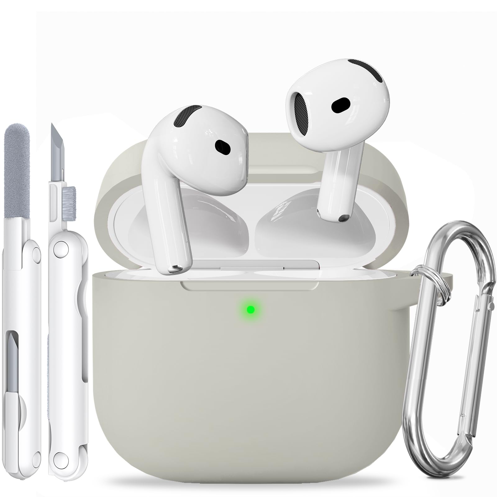 for AirPods 4 Case, Soft Silicone Protective Case