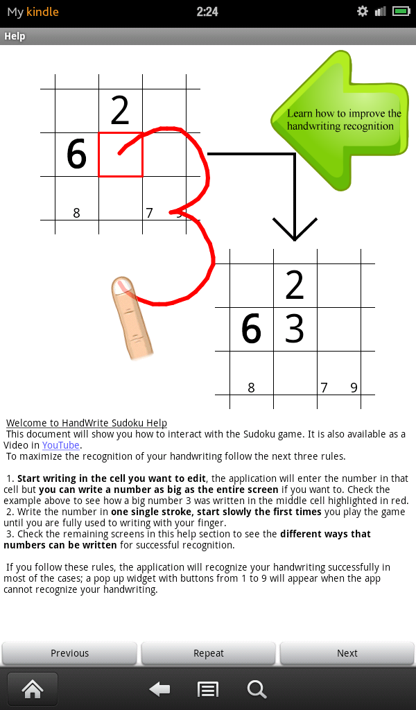 HandWrite Sudoku for Kindle for Android