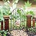 Miniature Fairy Garden Vine Gate with Pot - Swinging Gate Pick - 4.75 Inches Tall