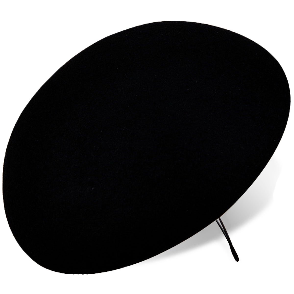 Lawliet Elegant Solid Circle 6.69" Wool Felt Fascinator Base Millinery Craft Fashion Pillbox Hat (Black)