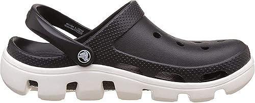 black and white crocs