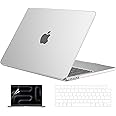 EooCoo Case Compatible with MacBook Pro 14 inch 2025 2024-2021 M4 M3 M2 M1 Pro Max Chip, Hard Shell Cases with Keyboard Cover, Screen Protector - Frost Clear
