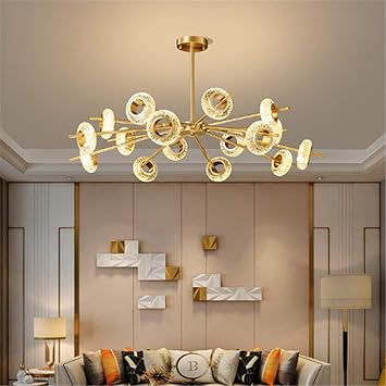 Candelabro Sputnik de latón con 16 cabezas para comedor, sala de estar