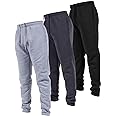 Ultra Performance 3 Pack Mens Open Bottom Sweatpants with Pockets, Casual Sweatpants for Men