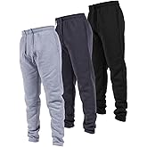 Ultra Performance 3 Pack Mens Open Bottom Sweatpants with Pockets, Casual Sweatpants for Men