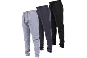 Ultra Performance 3 Pack Mens Open Bottom Sweatpants with Pockets, Casual Sweatpants for Men