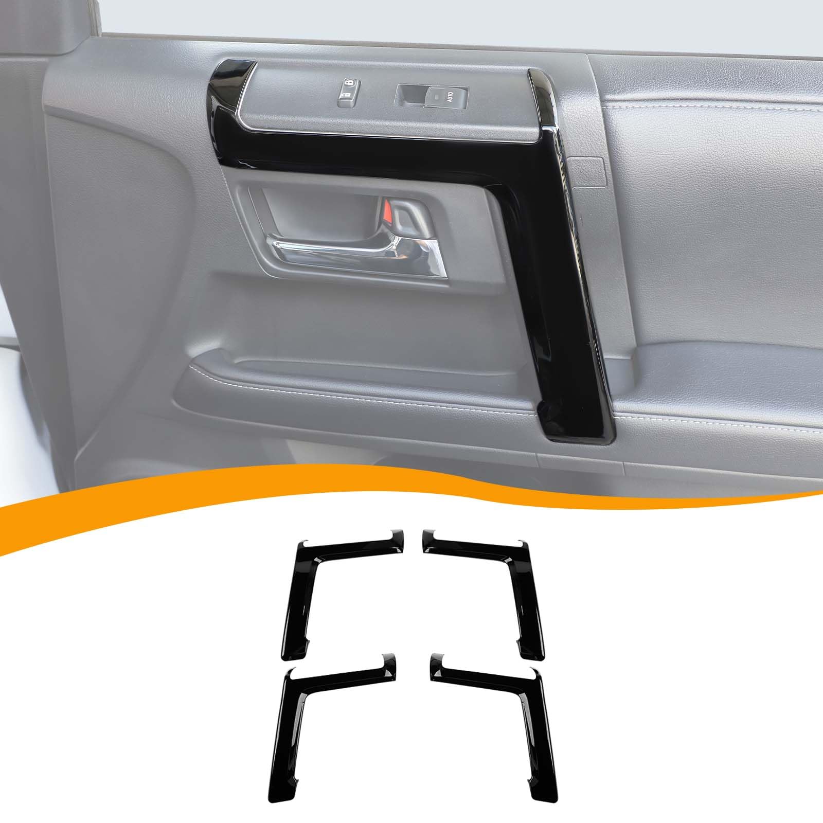 Photo 1 of Hoolcar Interior Inner Door Handle Cover Trim Compatible with 2010-2023 Toyota 4Runner, Black