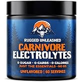 Carnivore Electrolytes – Unflavored, Sugar Free Electrolyte Powder for Carnivore Diet, Keto & Fasting – Zero Sugar, Flavorless High Sodium Hydration with Magnesium, Potassium & Sodium – 60 Servings