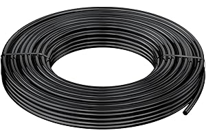 Pawfly 25 ft. Black Drip Irrigation Tubing, Drip Irrigation Part for Garden Watering1/4 Inch, Blank Distribution Tubing, PVC 