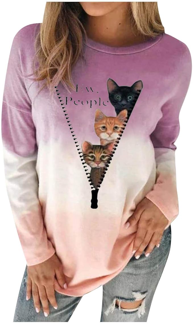 MOLERANI Sweatshirt Damen Oversize - Langarmshirt Rundhals Für Herbst & Winter S-3XL