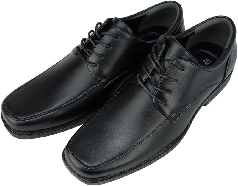 Amazon ビジネスシューズ 4e 幅広 甲高 防水ビジネス ヒモ 紳士靴 ブラック ノーブランド品 ビジネスシューズ