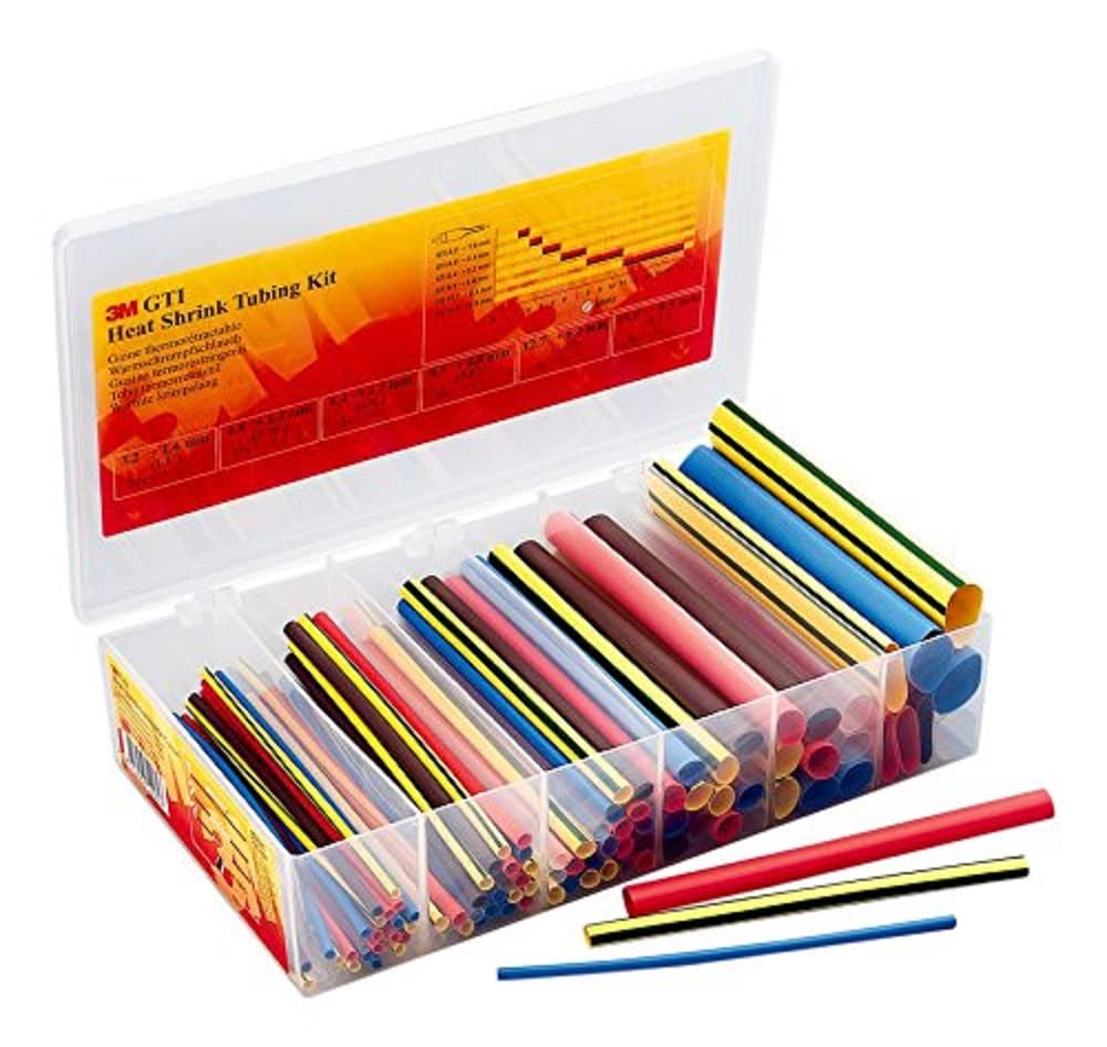 3 M Gtiboxf GTI Heat Shrink Shrinking Hose Assembly Box 1.6 mm to 19 mm, 150 mm, Colourful