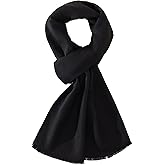 TAMOUKOC Men's Winter Warm Scarf Premium Cashmere Feel, Luxuriously Soft Long Plaid Pattern
