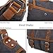 Gimay 15 inch Messenger Bag Canvas Briefcase Laptop Computer Bag (black-1)