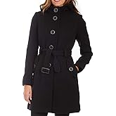 Fleet Street Ltd. Women's Single Breasted Twill Belted Coat