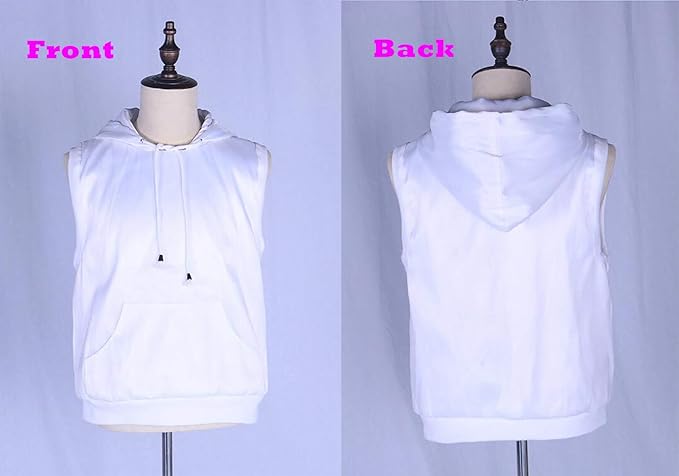 fiber optic sleeveless hoodie