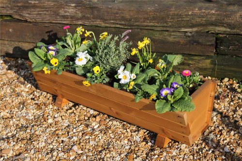 Tom Chambers - Wooden Rosemoor Planter WP003 - Garden Patio Pot Planter Trough