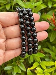 Black Obsidian Crystal Bead Bracelet 8mm, Wholesale
