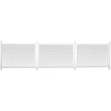 Amazon Com 3 Ft X 8 Ft White Vinyl Fence Standard Starter Kit Frame Only Garden Outdoor
