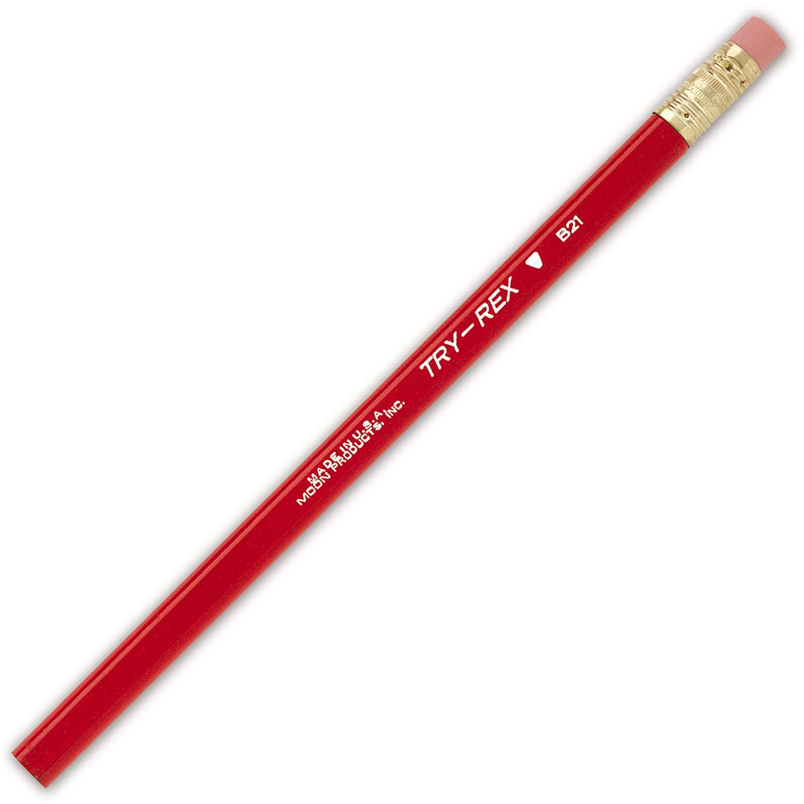J.R. Moon Pencil JRMB21T Try Rex Pencil with Eraser, 0.94