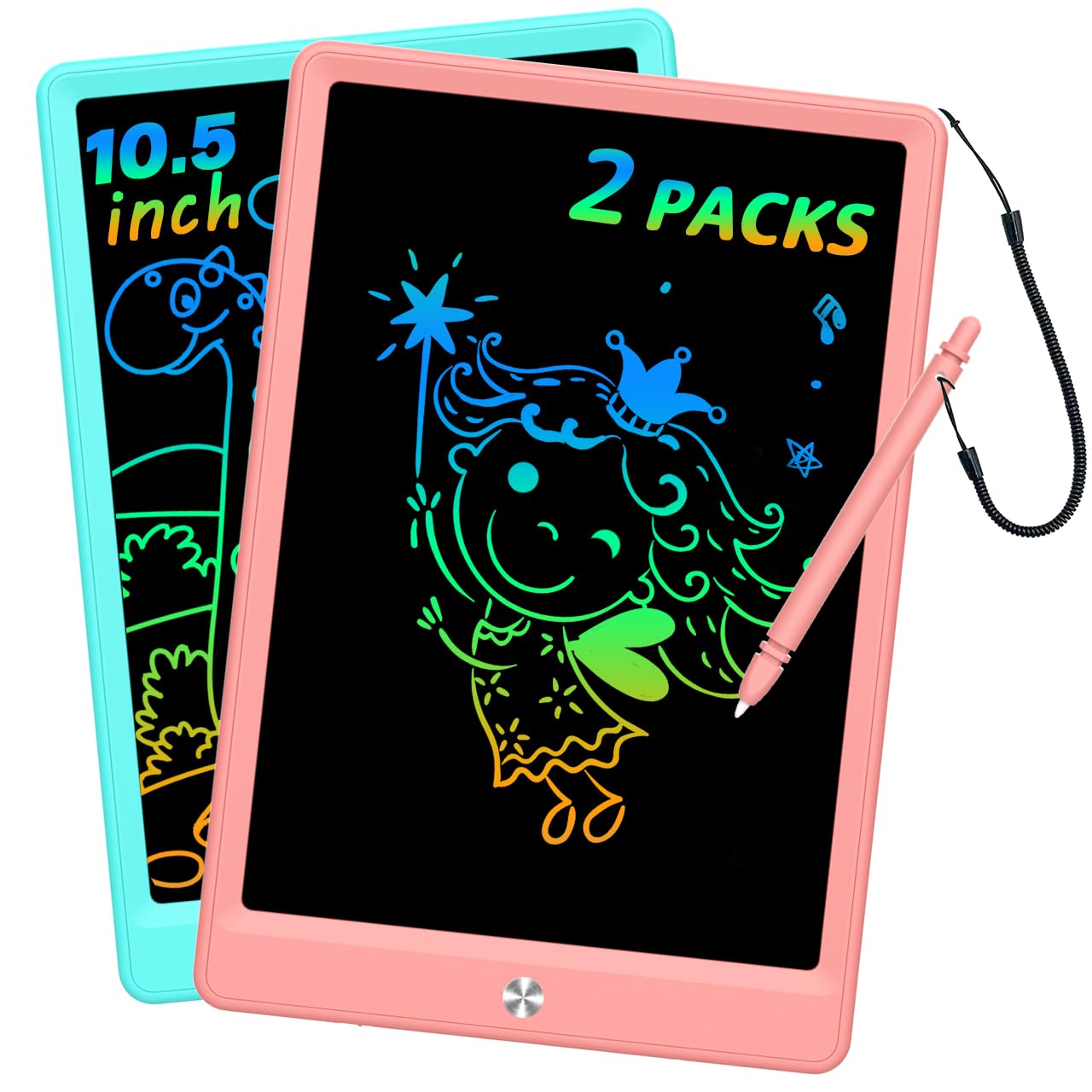 Photo 1 of BUKEBU LCD Writing Tablet Doodle Board, Colorful Drawing Pad, Electronic Drawing Tablet, Drawing Pads,Travel Gifts for Kids Ages 3 4 5 6 7 8 Year Old Girls Boys (10.5 inch, Blue&Pink)