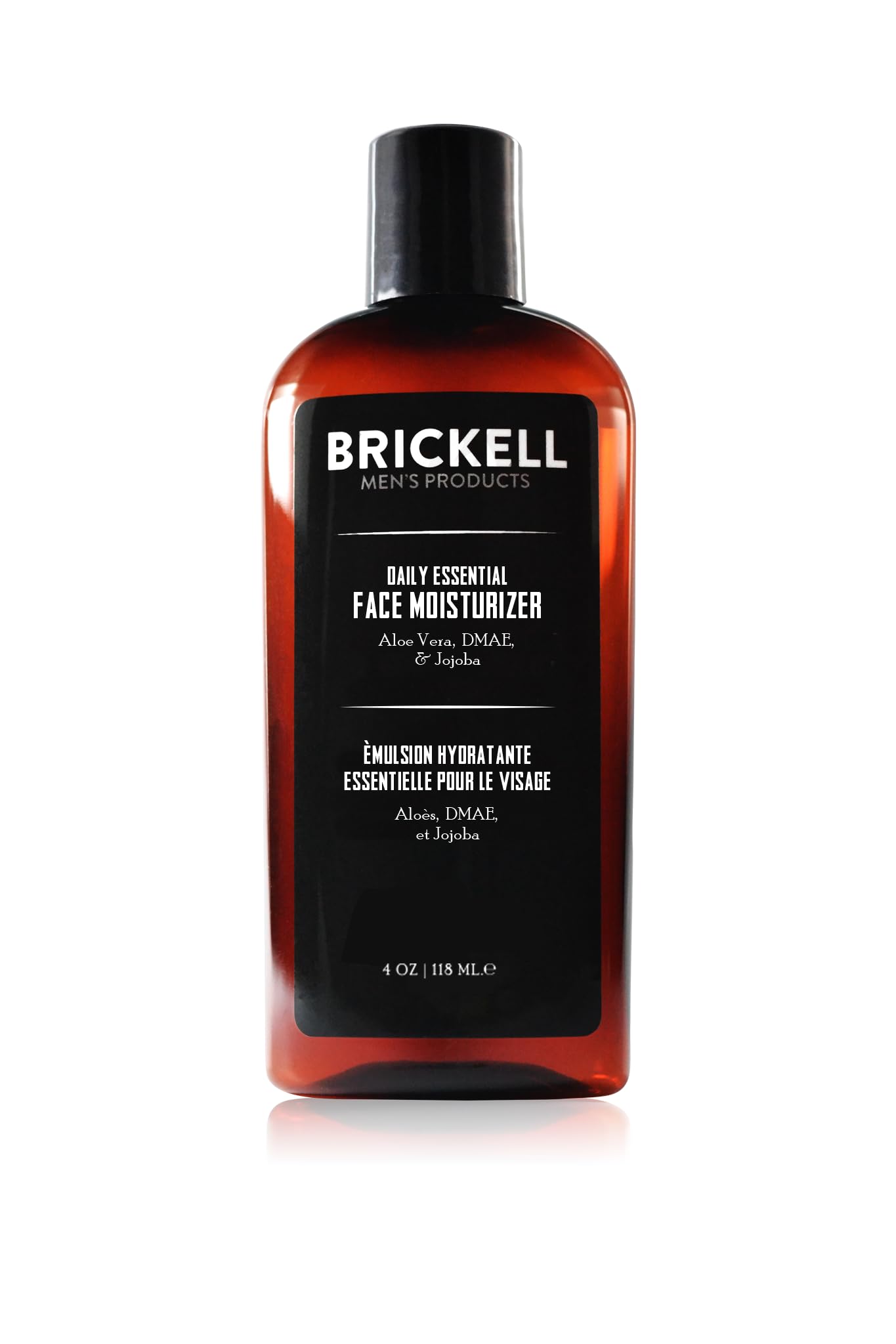 Brickell Men's Daily Essential Face Moisturizer for Men, Natural and Organic Fast-Absorbing Face Lotion with Hyaluronic Acid, Green Tea, and Jojoba, 118 mL, Unscented