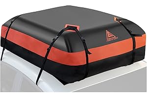 JOJOY LUX Car Rooftop Cargo Carrier Bag, 21 Cubic Feet Waterproof Heavy Duty 720D Car Roof Cargo Carrier for All Vehicle with/Without Racks - Storage Bag, Anti-Slip Mat,4 Door Hooks & 2 Extra Straps
