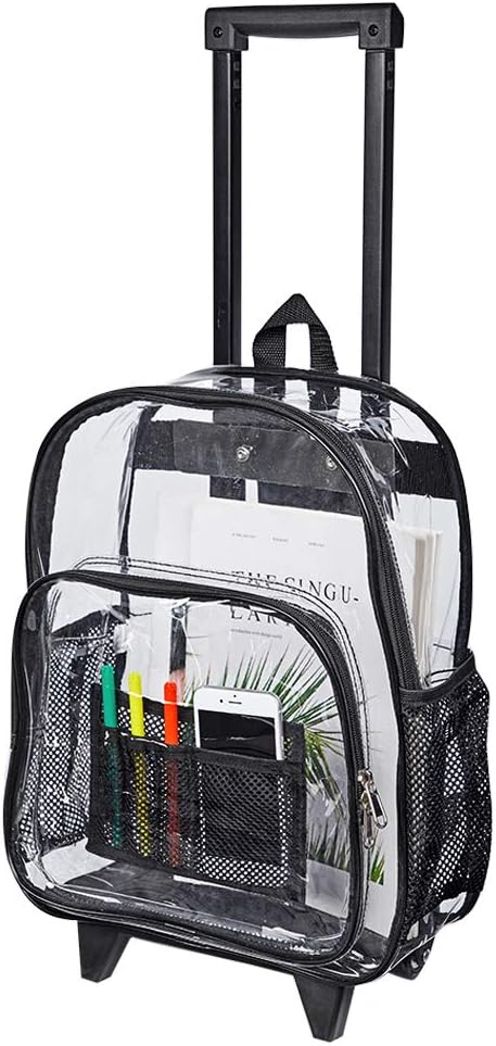 clear rolling backpack