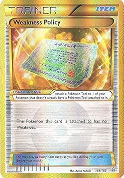 Amazon Com Pokemon Primal Clash Weakness Policy 164 160 Secret Rare Toys Games